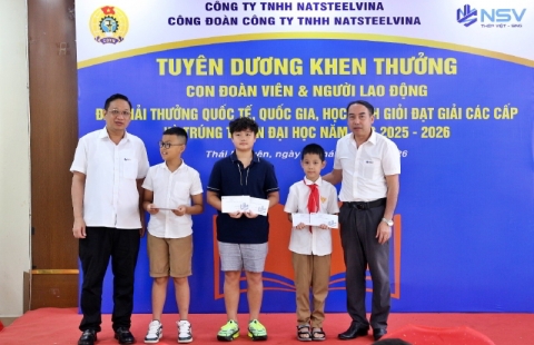 Thép Việt - Sing: Tuyên dương, khen thưởng con của ĐV-NLĐ có thành tích xuất sắc năm học 2025-2026