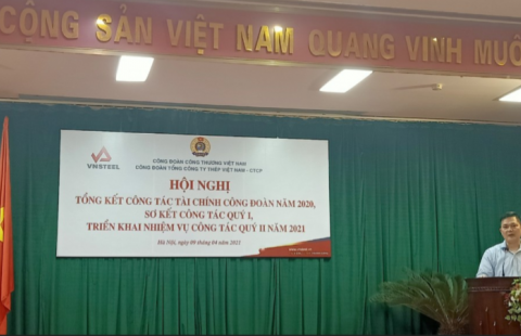 Công đoàn Công ty TNHH NatSteelVina được khen thưởng thực hiện tốt công tác tài chính năm 2020